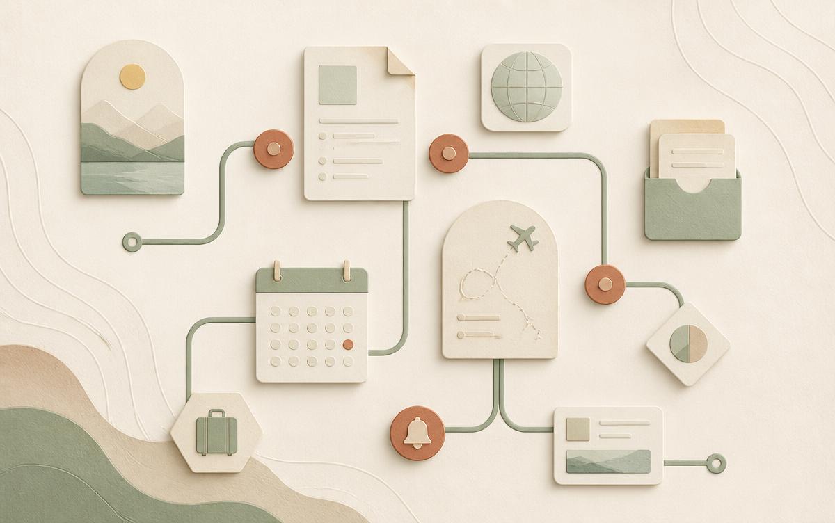 Travel Client Management Workflow automation workflow visualization